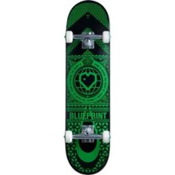 Blueprint Home Heart Complete Skateboard (Black/Green) - Black;Green - Size: 8