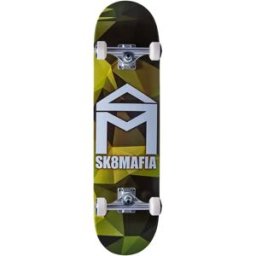Sk8mafia House Logo Complete Skateboard (Camo) - Green;White - Size: 7.87