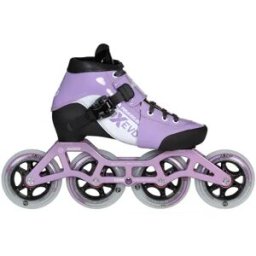 Powerslide 3X Evo Adjustable Inline Speed Skates Kids (Lavender) - Purple;White - Size: 12C-2 EU