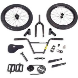 Stolen/Fiction Cassette V8 BMX Build Kit (Matte Black - Left hand drive) - Black