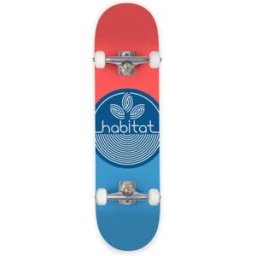 Habitat Skateboards Habitat Leaf Dot Complete Skateboard (Blue) - Blue - Size: 7.75