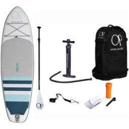 Ocean Pacific Venice Lite 8'6 Inflatable Paddle Board (White) - White;Grey;Teal