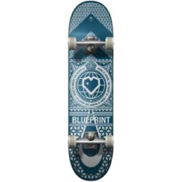 Blueprint Home Heart Complete Skateboard (Light Blue) - Blue;Black - Size: 8