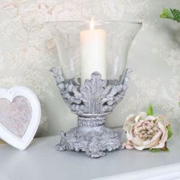 Ornate Candle Holder with Glass Material: Home Decor & Accessories