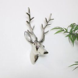 Silver Wall Mounted Stags Head Material: Home Decor & Accessories/Wall Art & Plaques