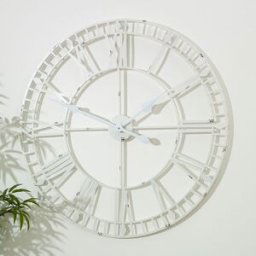 Large White Skeleton Wall Clock 80cm x 80cm Material: Home Decor & Accessories/Clocks