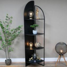 Freestanding Black Corner Shelf Material: Home Decor & Accessories/Shelves & Storage