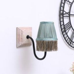 Small Teal Fringed Lamp Shade Material: Home Decor & Accessories/Lighting