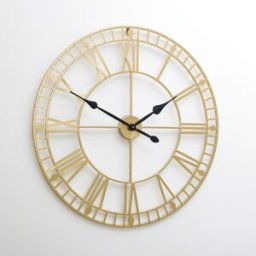 Large Gold Skeleton Wall Clock 80cm x 80cm Material: Home Decor & Accessories/Clocks