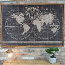 Large Rustic World Map Canvas Print 120cm x 80cm Material: Home Decor & Accessories/Wall Art & Plaques