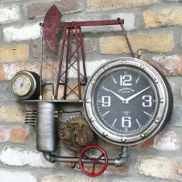 Large Industrial Wall Clock 55cm x 55cm Material: Home Decor & Accessories/Clocks