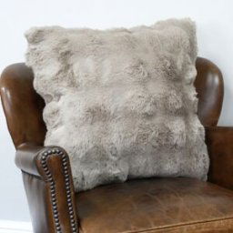 Beige Faux Fur Decorative Cushion Material: Home Decor & Accessories/Cushions