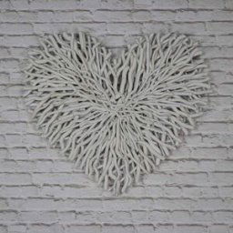 Large Cream Twig Heart Wall Art Material: Home Decor & Accessories/Wall Art & Plaques