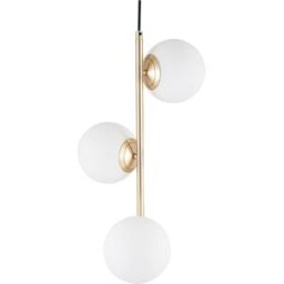 White Orb and Gold Metal Pendant Light Material: Home Decor & Accessories/Lighting