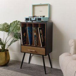 Mid-Century Modern Vinyl Record Storage Cabinet Material: Furniture/Furniture Ranges/Industrial Range