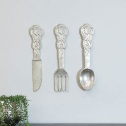 Giant Decorative Wall-Mounted Cutlery Set Material: Home Decor & Accessories/Wall Art & Plaques