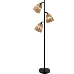 Tall Black Triple Floor Lamp 150cm x 52cm Material: Home Decor & Accessories/Lighting