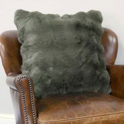 Dark Green Faux Fur Decorative Cushion Material: Home Decor & Accessories/Cushions