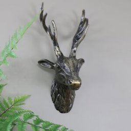 Antique Gold Metal Wall Mounted Stag Head Material: Home Decor & Accessories/Wall Art & Plaques