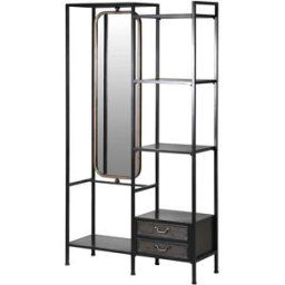 Dark Brown Iron Vanity Unit with Mirror - 185cm x 100cm Material: Home Decor & Accessories/Shelves & Storage