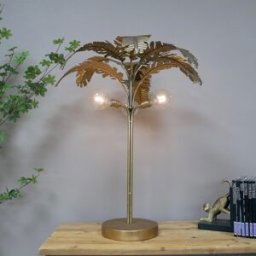 Large Gold Palm Tree Table Lamp Material: Home Decor & Accessories/Lighting