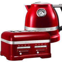 KitchenAid Artisan Candy Apple 4 Slot Toaster and Kettle Set