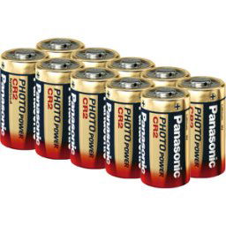Bulk Box of 10 Panasonic CR2 Lithium Photo Batteries 3V