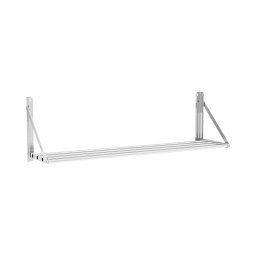 Wall Shelf - folding - tube style - 120 x 30 cm - 40 kg - stainless steel
