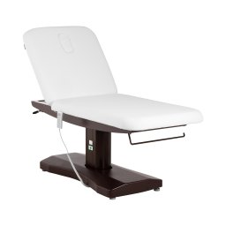 Massage Table - 1 motor - 300 W - 200 x 75 x 66 - 91 cm - 175 kg - brown / white