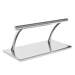 Salon Chair Footrest - stainless steel - 35 cm - round bar