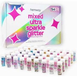 hemway 54 Mixed Glitter Tube Box Set Ultra Sparkle Epoxy, Nail, Body, Craft