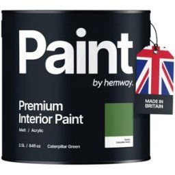 Hemway Wall Paint Caterpillar Green Matt Emulsion Interior Acrylic Latex