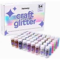 Hemway 54 Fine Glitter Tube Box Set Craft, Epoxy Resin, Nail, Body