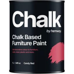 Hemway Chalk Based Furniture Paint Candy Red Shabby Chic Chalky Matt Finish