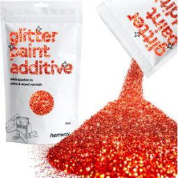 Hemway Glitter For Wall Paint 100g / 3.5oz Red Holographic Walls & Ceilings Sparkle Paint