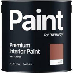 Hemway Wall Paint Red Oxide Matt Emulsion Interior Acrylic Latex
