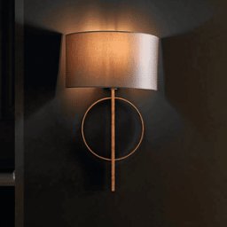 Astella Gold Leaf Wall Light with Mink Shade