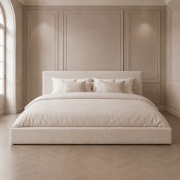 Hudson White Twill Super Soft Bed, Double