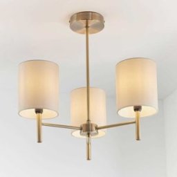 Hadleigh Gold 3 Light Semi Flush Pendant