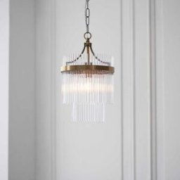 Abella Light Gold & Glass Pendant Ceiling Light