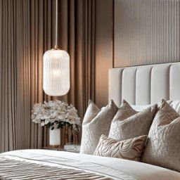 Bellamy White Glass & Gold Ribbed Glass Pendant Ceiling Light