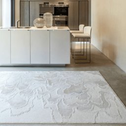 Casablanca Neutral Luxury Metallic Marble Effect Rug, 120x180cm