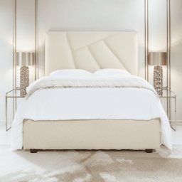 Madeline Luxury Natural Textured Abstract Geometric Bed, Double