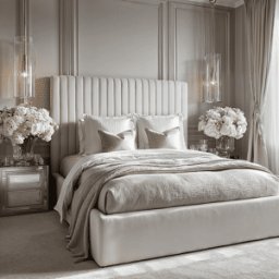 Harriet Ecru Textured Channelled Ottoman Bed, Single