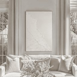 Toulouse Neutral Beach Waves Textured Canvas Wall Art