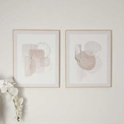 Marina Abstract Print Framed Canvas Wall Art - Set of 2