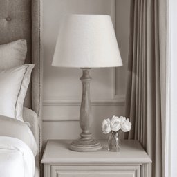 Kenwood Washed Wood Table Lamp with Neutral Shade