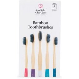 Care+ Spotlight Oral Care Bamboo Toothbrush 5 Pack