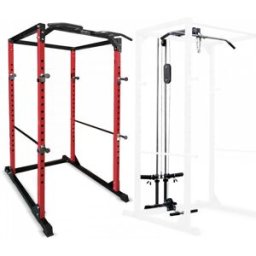 BodyMax CF375 Power Rack CF375R Rack + Plate-Load Lat/Low Pulley