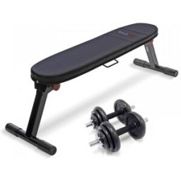 BodyMax CF412 Folding Flat Weight Bench CF412 Bench with 20kg Dumbbell Kit